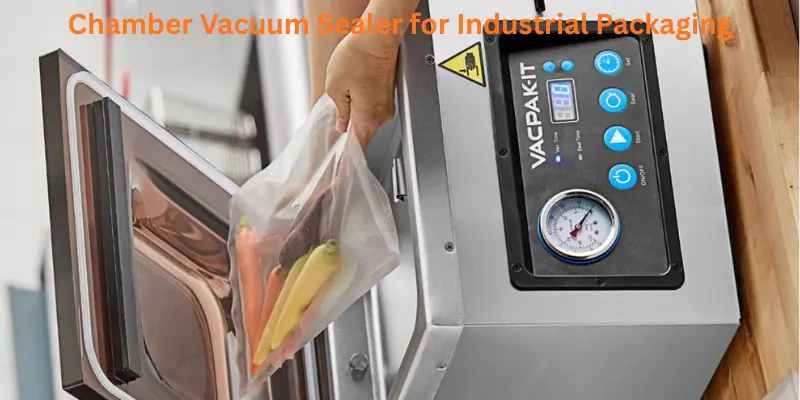 Commercial chamber vacuum sealer for industrial packaging