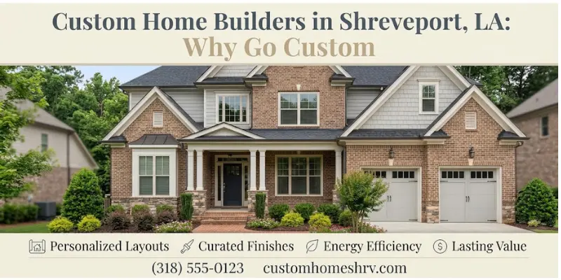 Custom Home Builders in Shreveport, LA: Why Go Custom for personalized home design and construction
