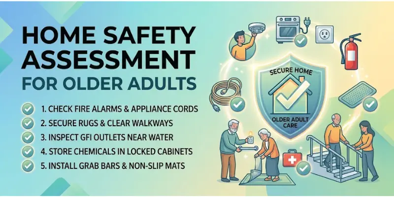 Home safety assessment for older adults to reduce fall hazards