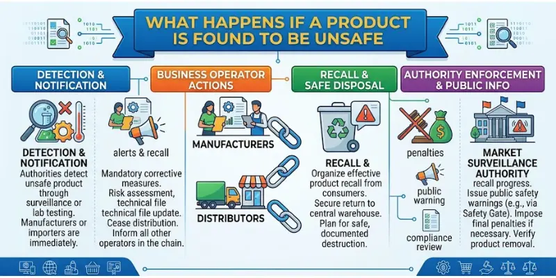Product safety actions when an unsafe product is identified